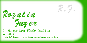 rozalia fuzer business card